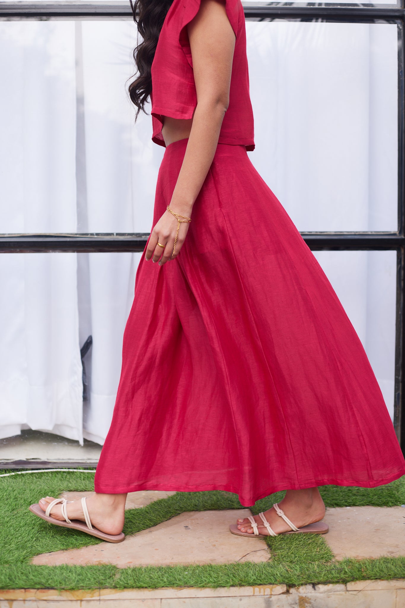 Thames Tide Skirt and Top Set ( Pink )