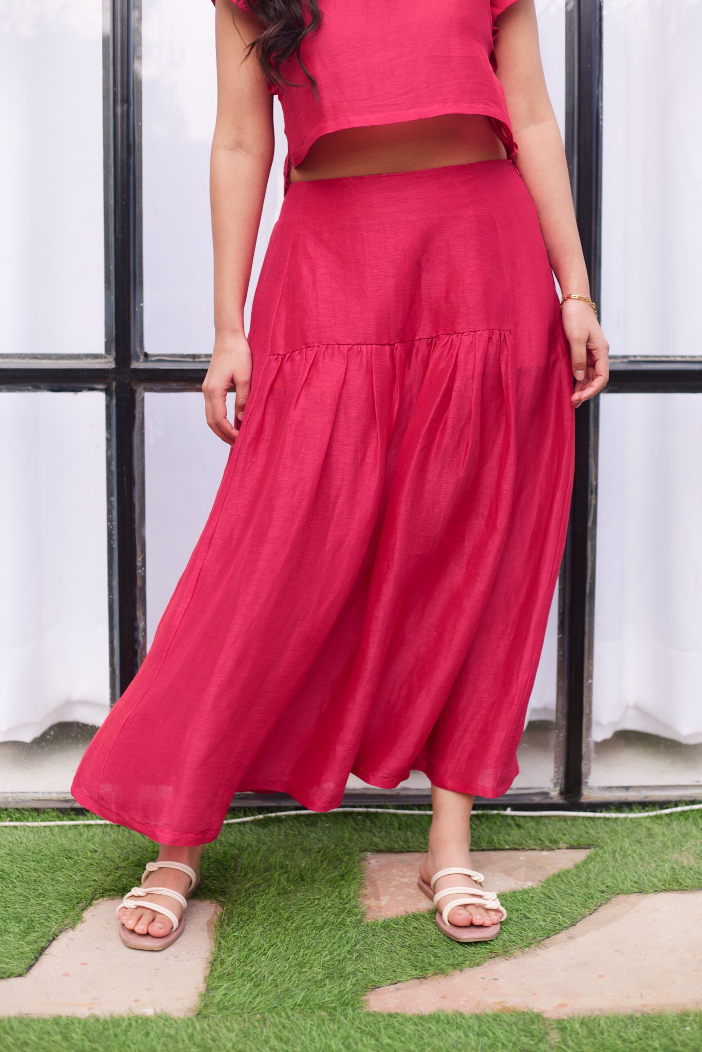 Thames Tide Skirt and Top Set ( Pink )