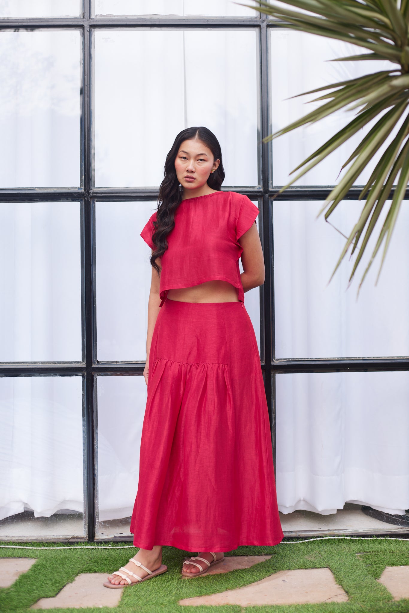 Thames Tide Skirt and Top Set ( Pink )