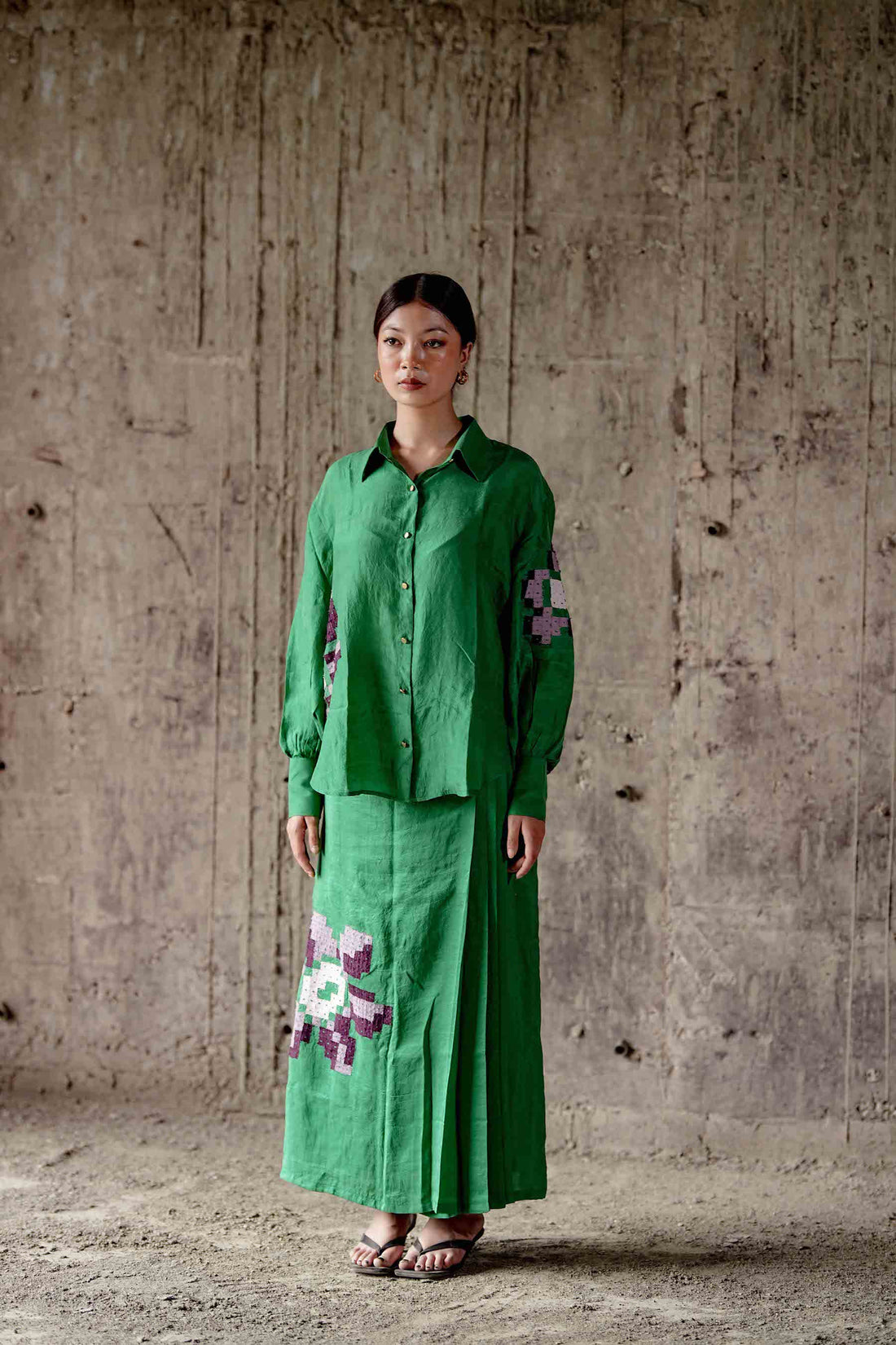 Wildflower Shirt &amp; Skirt Set