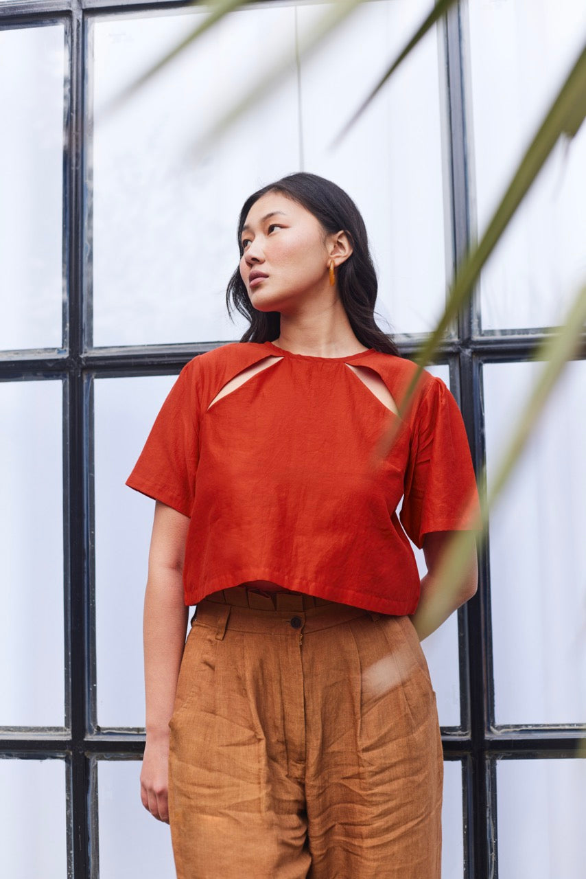 Savoy Summer Top- Brick