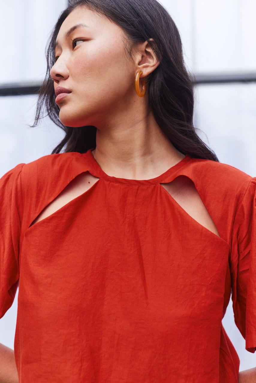 Savoy Summer Top- Brick