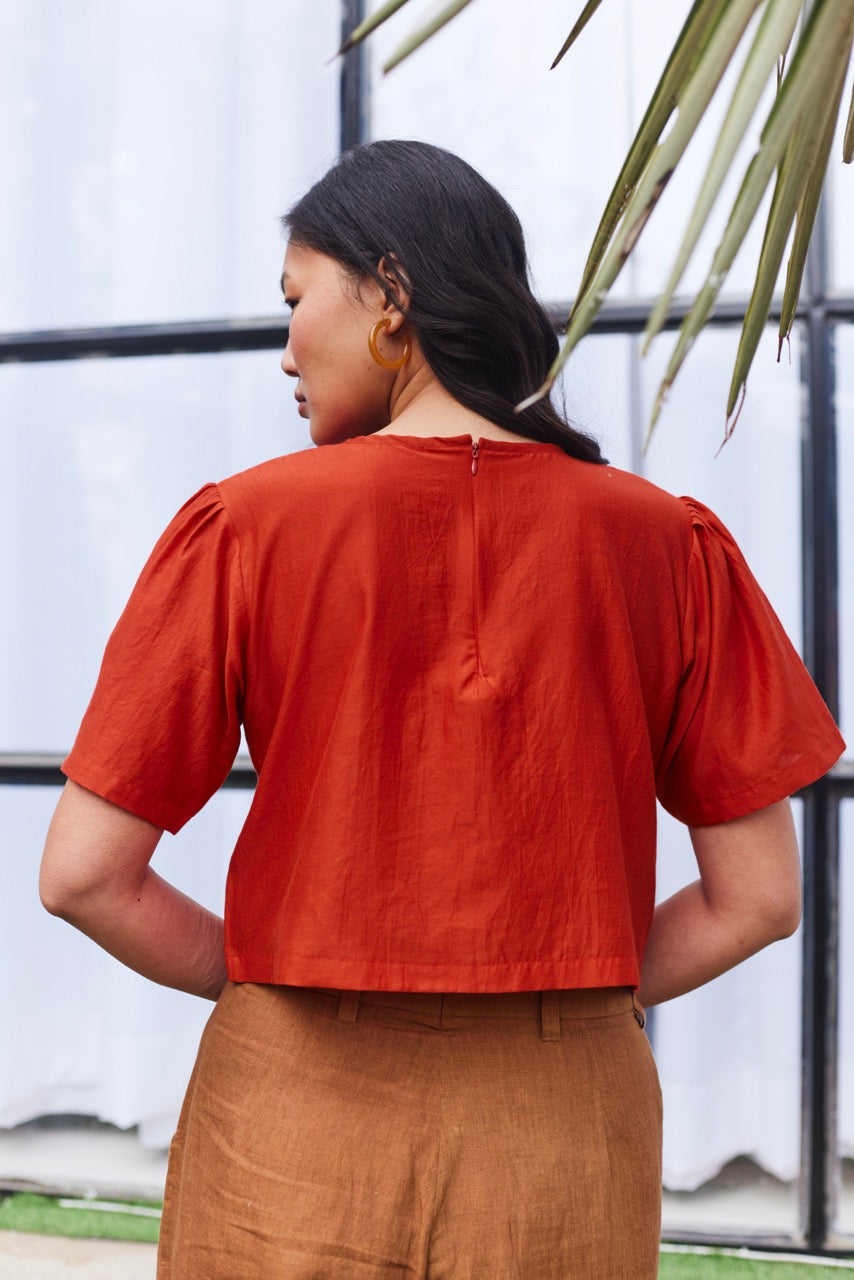 Savoy Summer Top- Brick