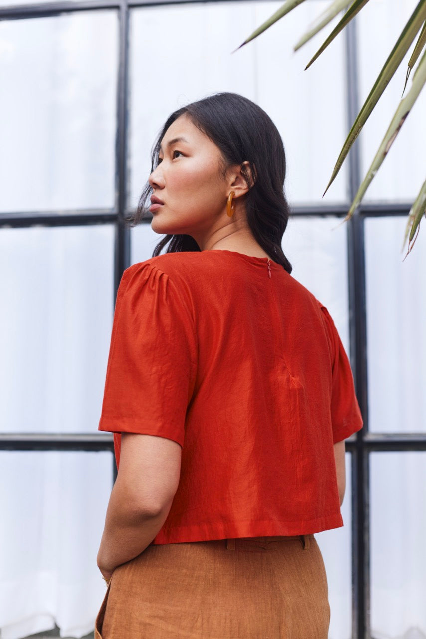 Savoy Summer Top- Brick