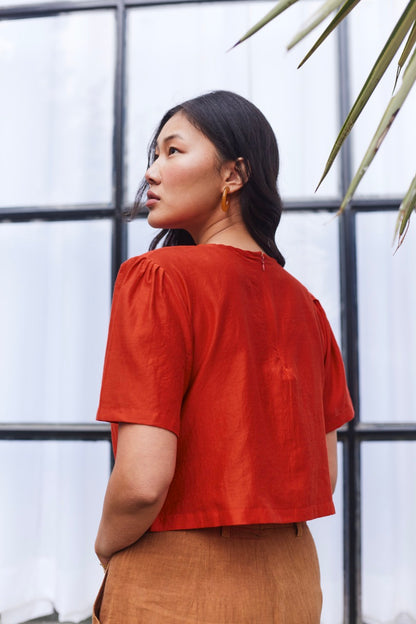 Savoy Summer Top- Brick