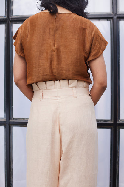 Carnaby Street Crop Top- Brown