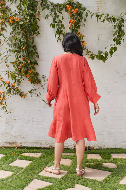 Regent’s Retreat Dress-Coral