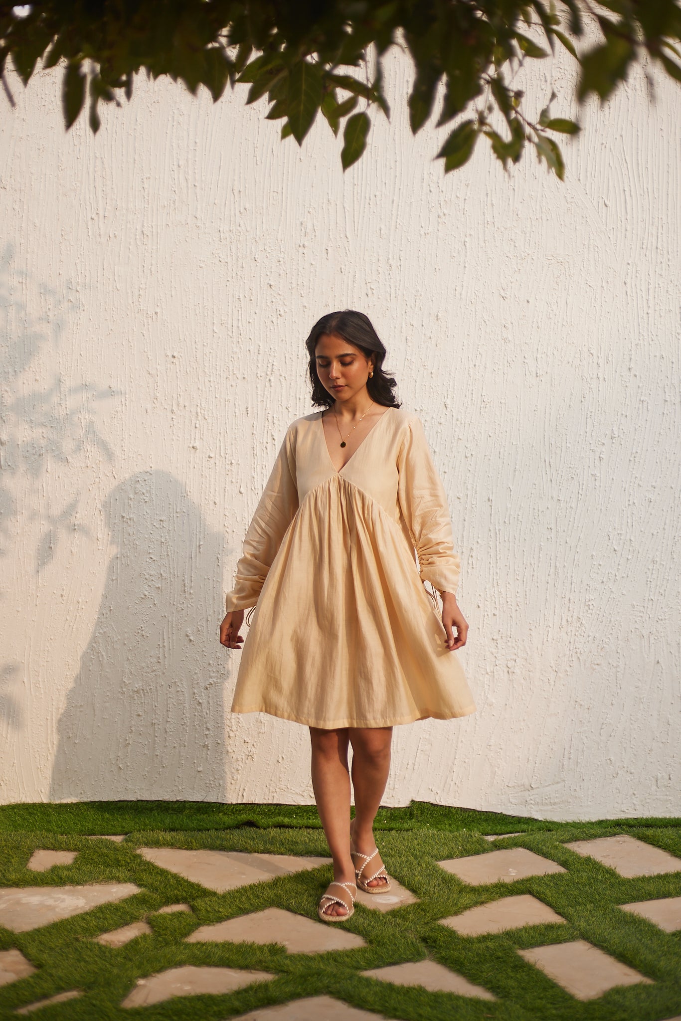 The Shard Shift Dress- Beige