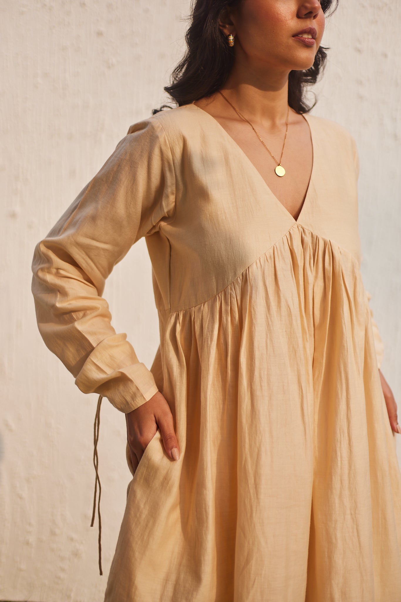 The Shard Shift Dress- Beige