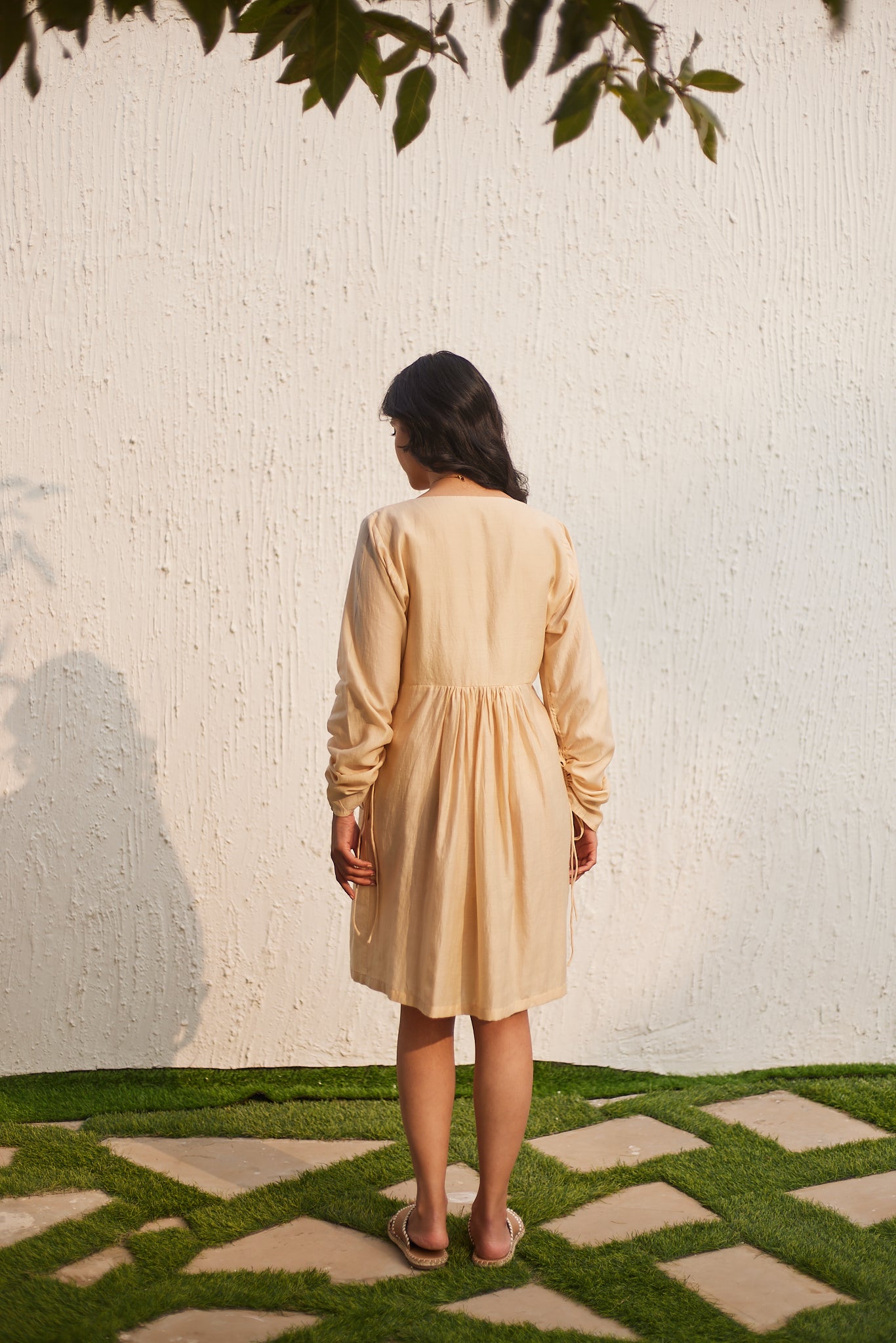 The Shard Shift Dress- Beige