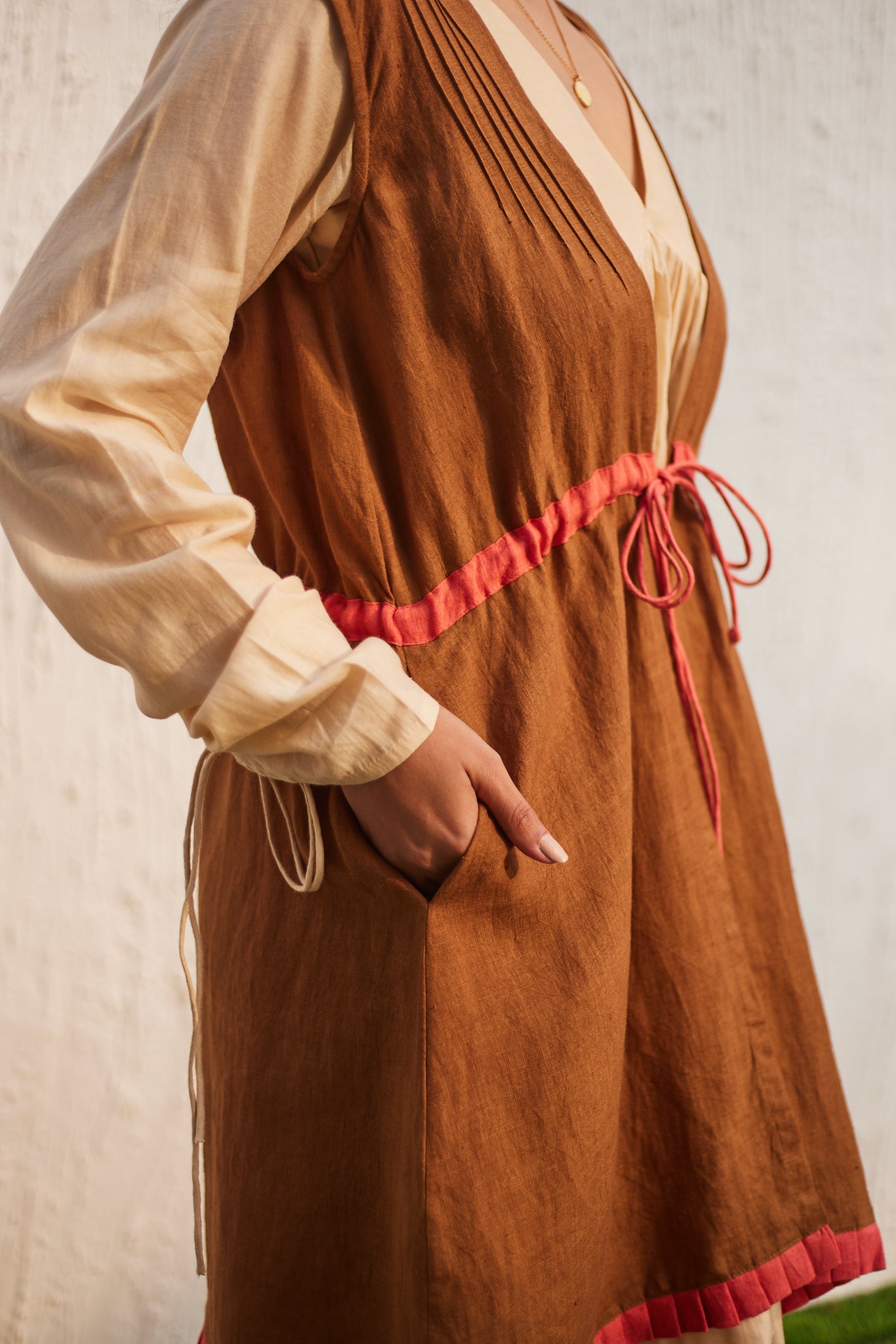 Camden Market Comfort Jacket- Brown Linen